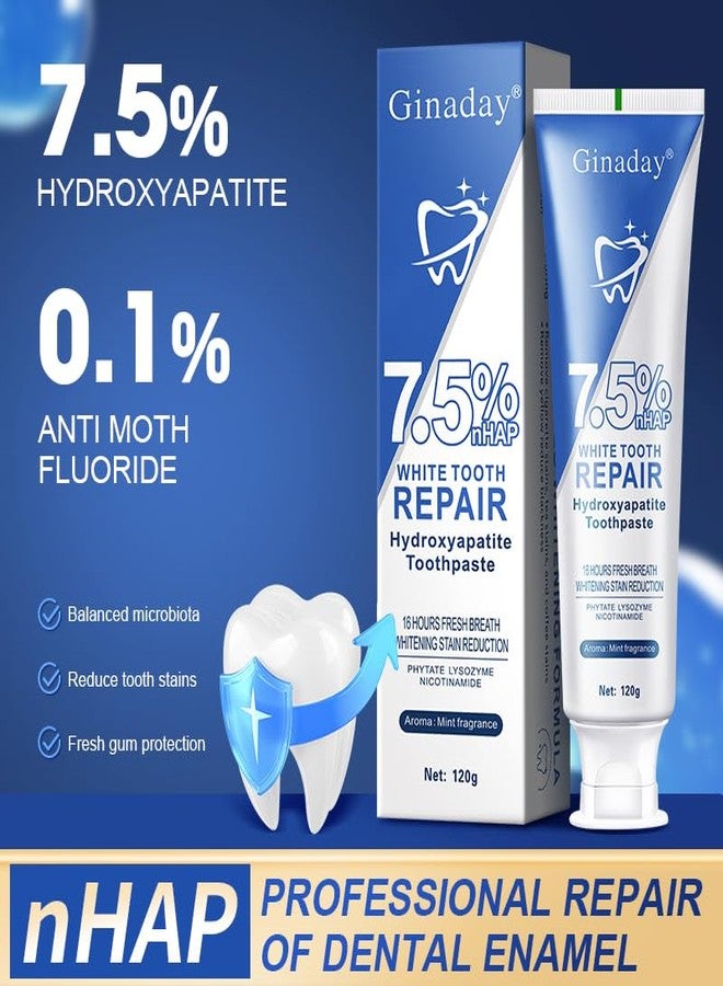 ZTSGU Hydroxyapatite Toothpaste, Deep Cleaning Care Oral Health for Enamel Protection and Tooth Strengthening Fresh Breath. (1Pcs - Image 5