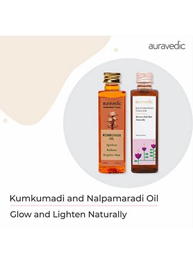 Auravedic Kumkumadi Tailam For Face Kumkumadi Face Oil For Glowing Skin Nalpamaradi Thailam 100 Ml Pack Of 2 Face Serum Oil Nalpamaradi Oil Kumkumadi Oil Face Body Oil For Women Men  - Image 4