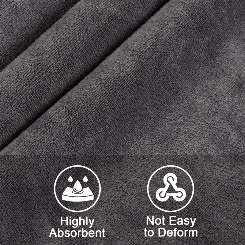 Orighty Bath Towels Pack of 2 - Soft Feel Grey Bath Towel Sets, Highly Absorbent Microfiber Towels for Body, Quick Drying, Microfiber Towel for Sport, Yoga, SPA, Fitness, (27â€™â€™ x 54â€™â€™) - Image 4