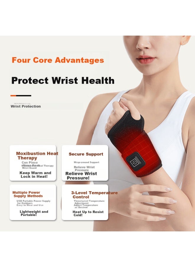 Valsace Electric Heating Wristband For Tendinitis, Warm Wrist Pain Relief, Mugwort Hot Compress, Electric Heated Wristband For Mom's Hands And Wrist - Image 1