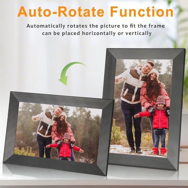 miracle digital Frameo 10.1 Inch Digital Picture Frames Smart WiFi Digital Photo Frame with 1280x800 IPS Touch Screen HD, 32GB Memory, Auto-Rotate, Wall Mountable, Share Moments Instantly via Frameo App from Anywhere - Image 3