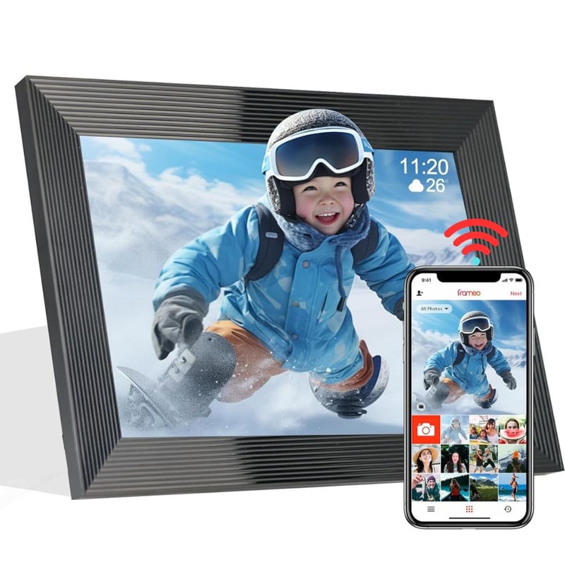 miracle digital Frameo 10.1 Inch Digital Picture Frames Smart WiFi Digital Photo Frame with 1280x800 IPS Touch Screen HD, 32GB Memory, Auto-Rotate, Wall Mountable, Share Moments Instantly via Frameo App from Anywhere - Image 1