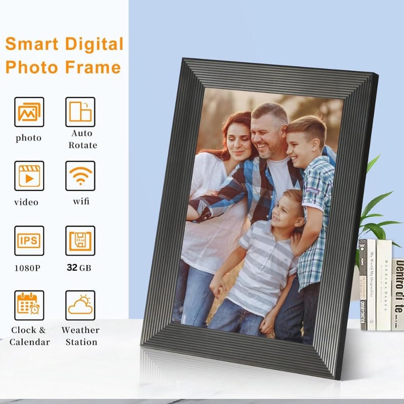 miracle digital Frameo 10.1 Inch Digital Picture Frames Smart WiFi Digital Photo Frame with 1280x800 IPS Touch Screen HD, 32GB Memory, Auto-Rotate, Wall Mountable, Share Moments Instantly via Frameo App from Anywhere - Image 5