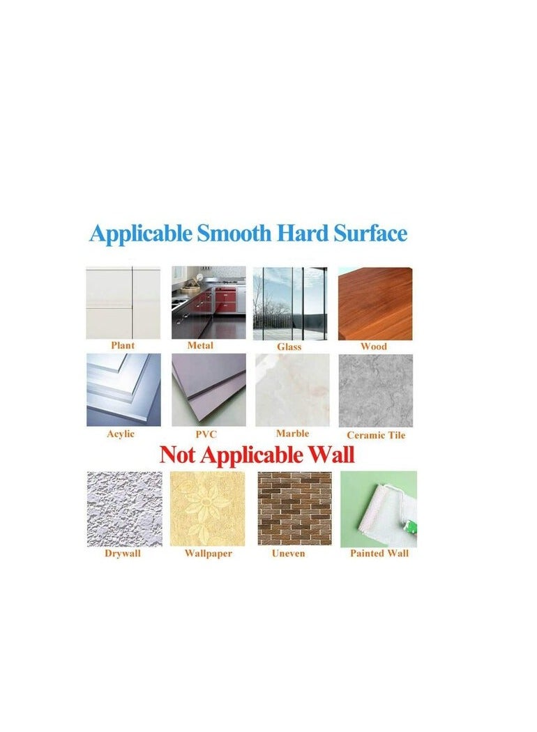 PROMASS 10 Punch-Free Strong Adhesive Hooks, Strong Transparent Suction Cup Sucker Wall Hooks, White - Image 3