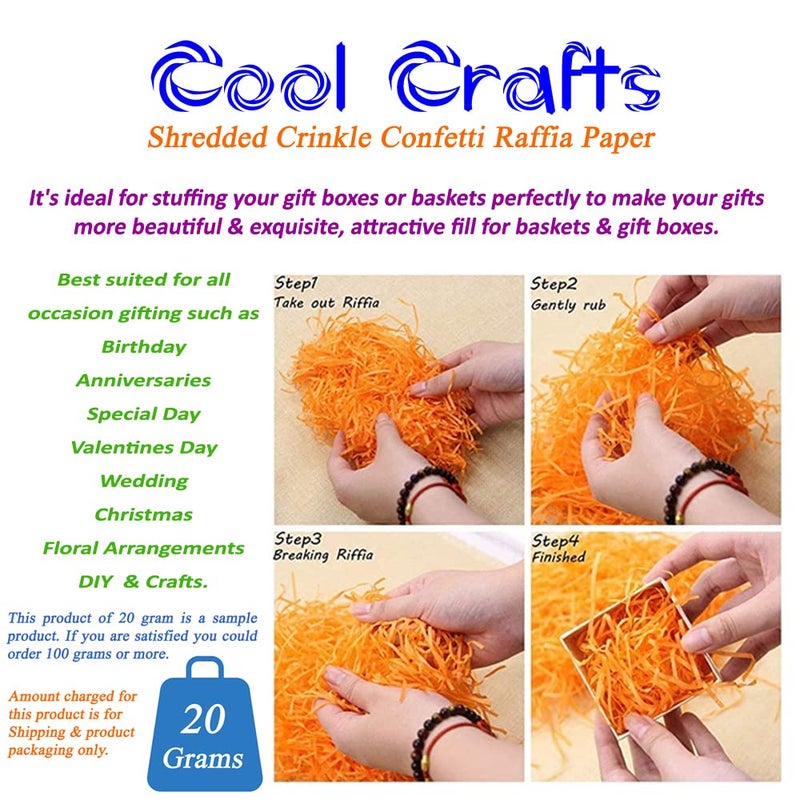 Cool Crafts ورق كرافت ممزق ملون للتزيين - ورق رافيا لتغليف الهدايا، تعبئة الصناديق، زينة عيد الفصح وعيد الميلاد (وردي، منتج عينة) - Image 3