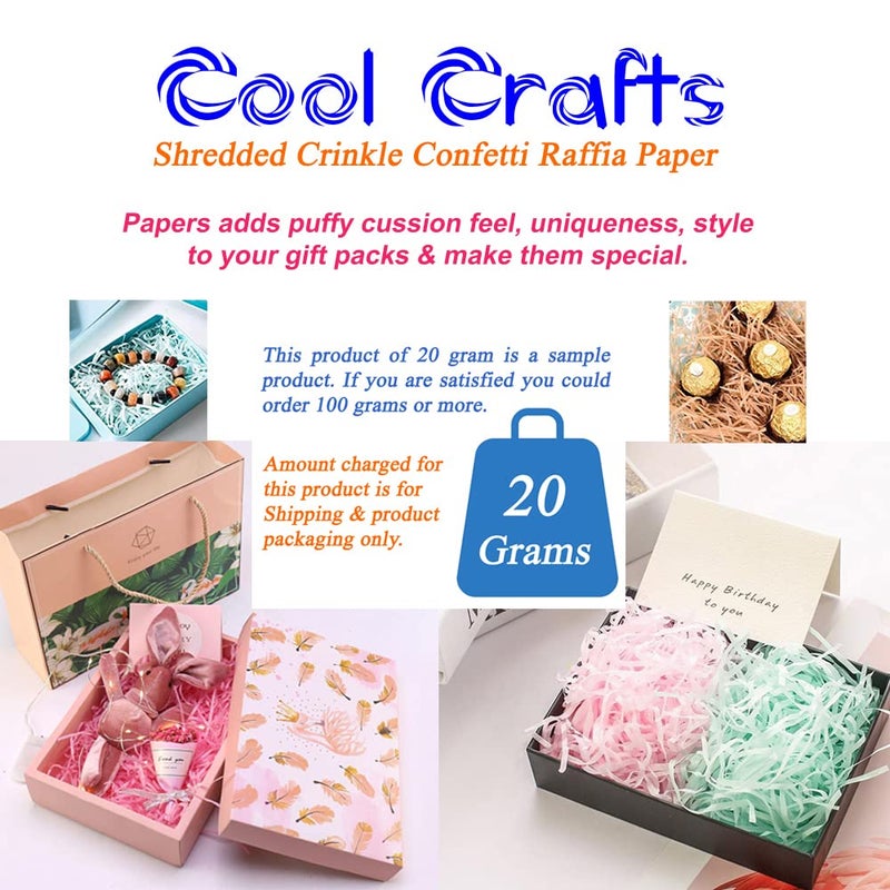 Cool Crafts ورق كرافت ممزق ملون للتزيين - ورق رافيا لتغليف الهدايا، تعبئة الصناديق، زينة عيد الفصح وعيد الميلاد (وردي، منتج عينة) - Image 4
