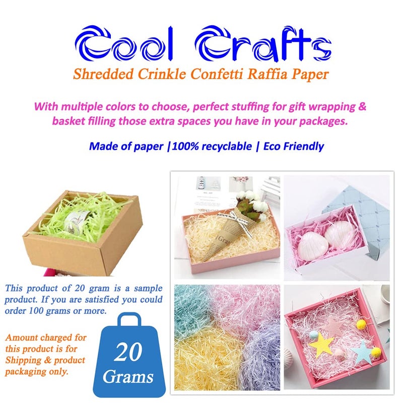 Cool Crafts ورق كرافت ممزق ملون للتزيين - ورق رافيا لتغليف الهدايا، تعبئة الصناديق، زينة عيد الفصح وعيد الميلاد (وردي، منتج عينة) - Image 5