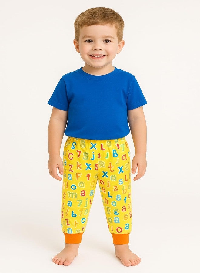 EIO Unisex Cotton Pajama Pants for Boys & Girls Combo Pack of 5 | Kids & Baby Soft Sleepwear Pyjamas Combo Pack | Toddler Breathable Nightwear Bottoms (Multicolour, 2-3 Y) - Image 4