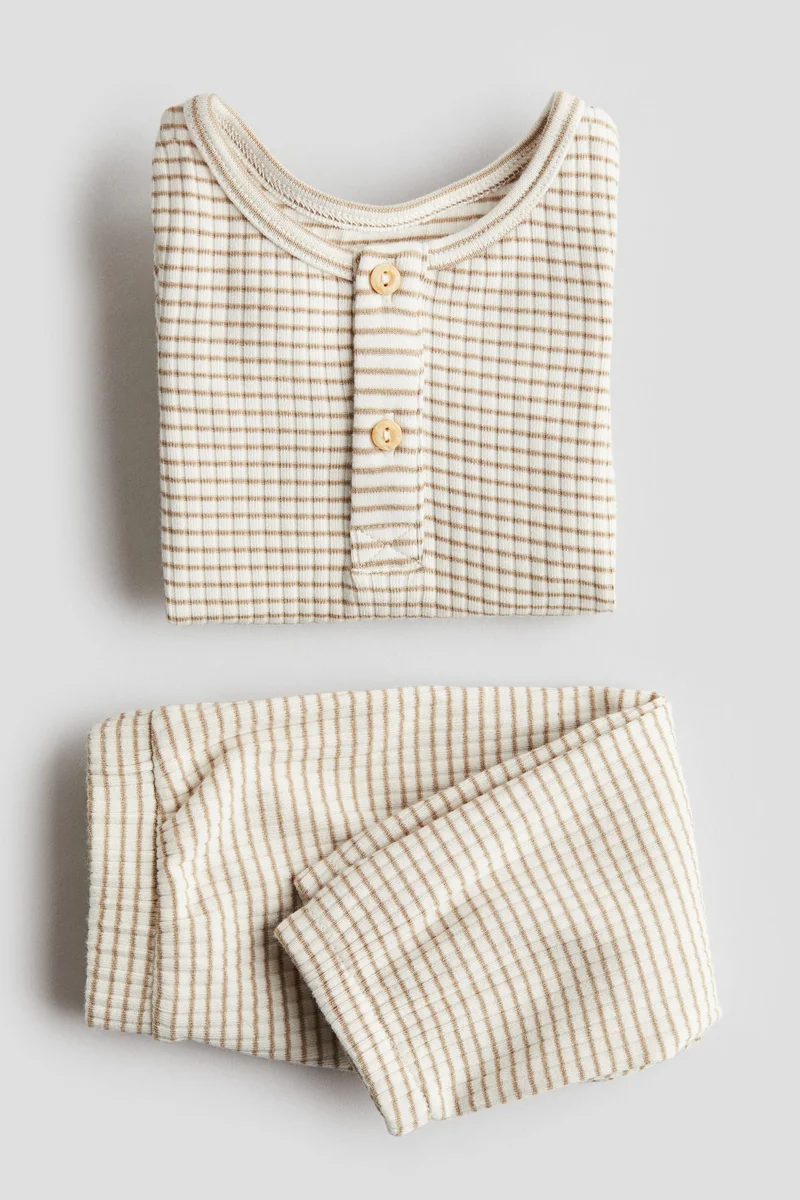 H&M 2-piece Henley bodysuit and trousers set