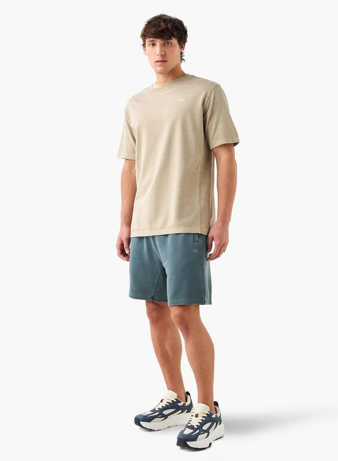 Kappa Kappa Textured Shorts with Drawstring Closure and Pockets