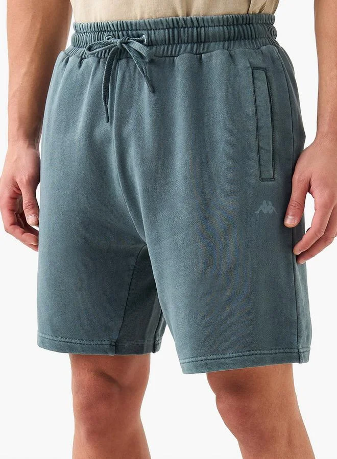 Kappa Kappa Textured Shorts with Drawstring Closure and Pockets
