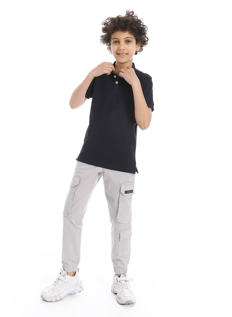 Andora Boys Elite Pique Polo shirt_Navy - Image 5