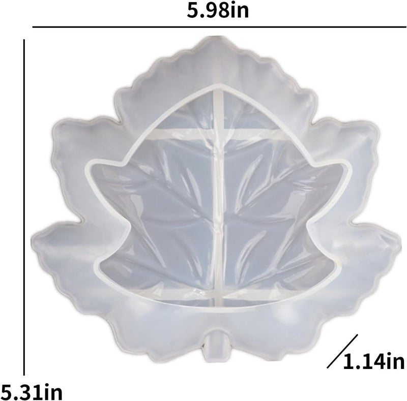 japleed Textured Tray Silicone Molds, Maple Leaf Tray Resin Concrete Molds, Leaf Jewelry Tray Candle Holder Container molds, Epoxy Resin Casting Clay Molds for Storage Craft Making  Decoration - Image 3
