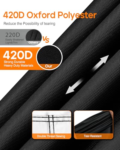 NEVERLAND Golf Cart Cover 6 Passenger Heavy Duty, 420D Waterproof Golf Cart Covers Extended Roof Compatible with EZ GO Club Car Yamaha Golf Carts, Outdoor Dustproof 6 Seat Club Car Cover (Up to 138 Inch) - Image 4