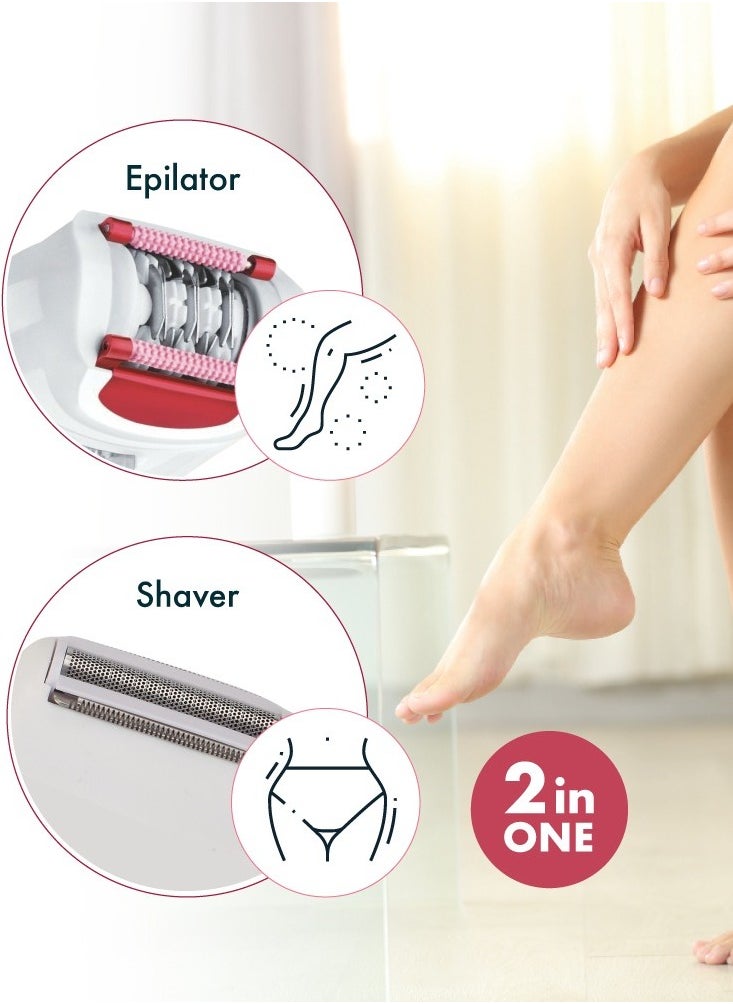 Mercury Mercury Rechargeable 2 in 1 Lady Epilator ,Shaver& Trimmer MC175  - Image 2
