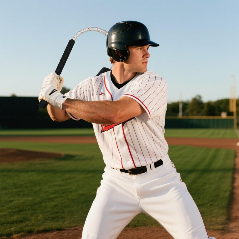 JUJINGYANG Baseball & Softball Swing Trainer Bat - Batting Practice Equipment - Includes Rope Swing Training Bat with 12 Training Balls & Tote Bag, Training Tool, Batting Aid - Image 4