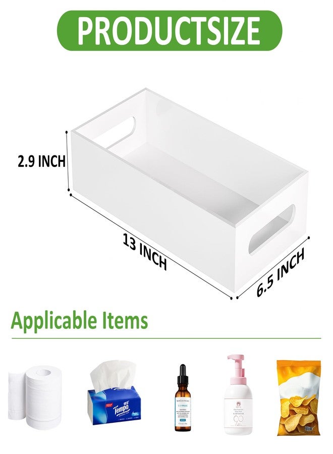 Hexsonhoma White Toilet Basket Tank Tray, Acrylic Bathroom Basket, Back of Toilet Organizer for Paper Storage, Anti-slip and Moisture-proof - Image 2