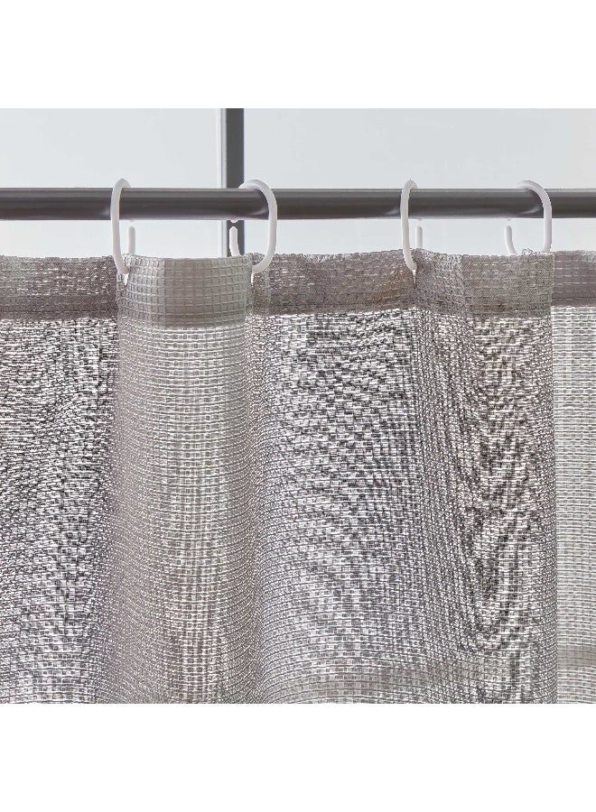 Home Box ستارة دش جاكار صلبة مزينة بالألماس مع خطافات 200 x 180 سم - Image 2