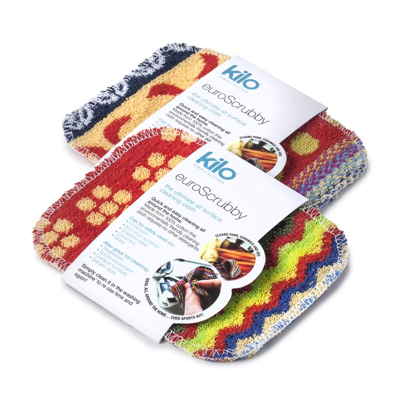 Kilo LSET18 NonScratch Scourer Purpose Environmentally Friendly Scrubby  Multi Colour Set of 2 One Size 17x13cm