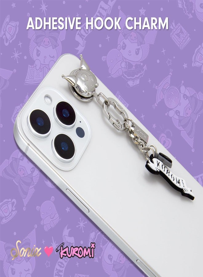 Sonix x Sanrio Phone Charm with Adhesive Hook | Smartphone Charm Hook with Carabiner Ring and Unique Charms | Kuromi - Image 4