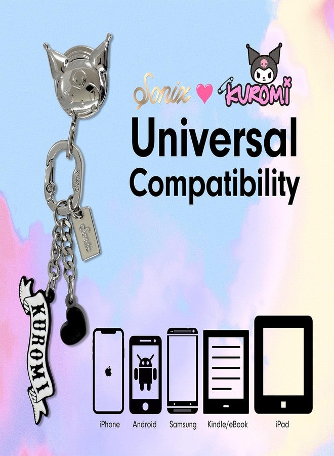 Sonix x Sanrio Phone Charm with Adhesive Hook | Smartphone Charm Hook with Carabiner Ring and Unique Charms | Kuromi - Image 5