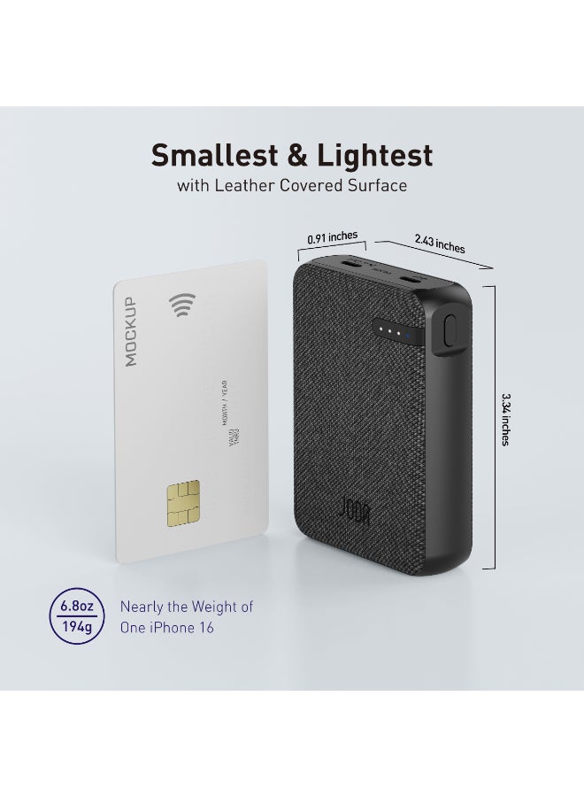 JODA Nano 10000mAh Power Bank ⚡ | 2 USB-C Ports 🔌 | PD 20W Fast Charging 🚀 | Portable Charger for Phones & Tablets 📱💻 - Image 5