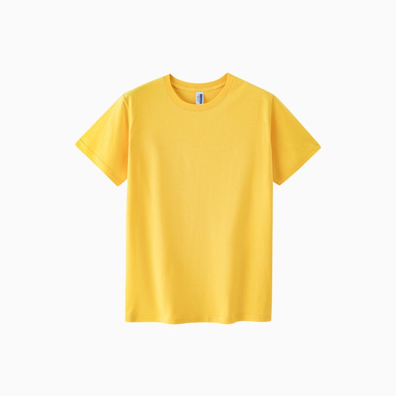 Amazon Cross-border 150g Combed Cotton Crewneck Short-sleeved T-shirt Mens Solid Color Loose Fashion Brand Work Clothes Printing Daisy