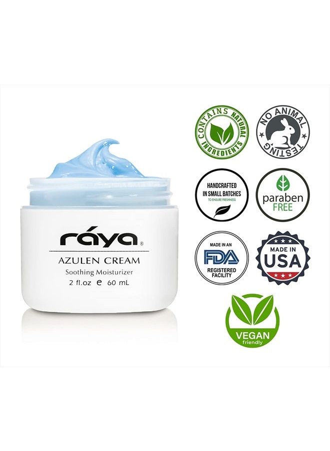 Raya Azulen Cream (301) | Moisturizing Day and Night Face Cream for Combination and Sensitive Skin | Refines, Tones, and Tightens | Made with Soothing Azulene - Image 4