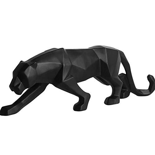 ASNOMY Nordic Modern Polyresin Cheetah Figurine Home Decor, Originality Home Decoration Furnishing Animal Ornament Resin, Resin Statues Home Decor Ornament Figures, Black - Image 1