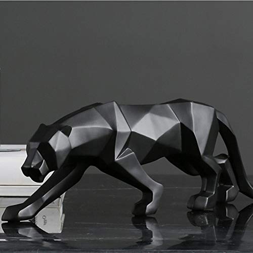 ASNOMY Nordic Modern Polyresin Cheetah Figurine Home Decor, Originality Home Decoration Furnishing Animal Ornament Resin, Resin Statues Home Decor Ornament Figures, Black - Image 2
