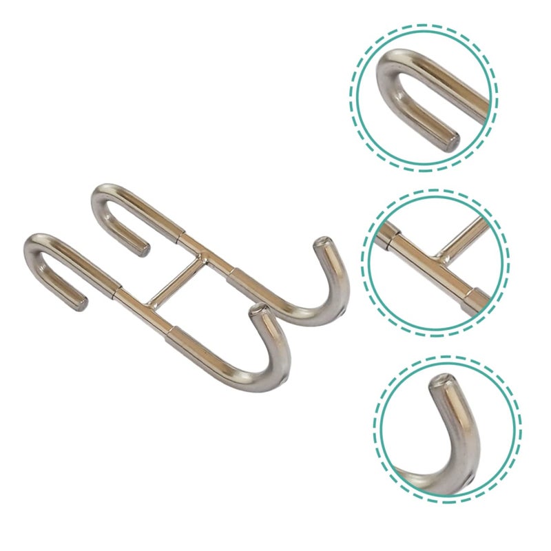 2Pcs Heavy Duty Stainless Steel Towel Hooks for Bathroom Door Shower Storage - Image 3