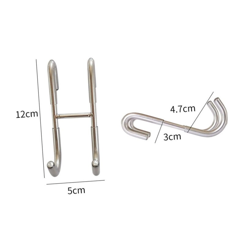 2Pcs Heavy Duty Stainless Steel Towel Hooks for Bathroom Door Shower Storage - Image 4