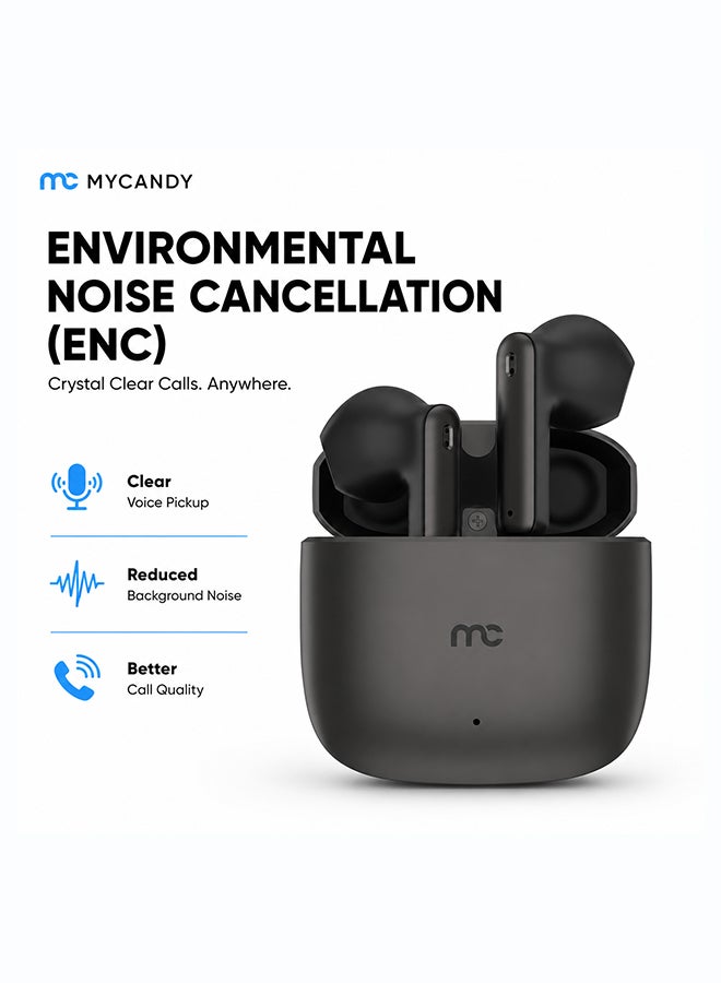 Mycandy TWS-D310 True Wireless ENC Earbuds - grey - Image 3