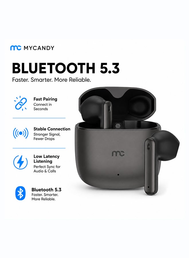 Mycandy TWS-D310 True Wireless ENC Earbuds - grey - Image 4