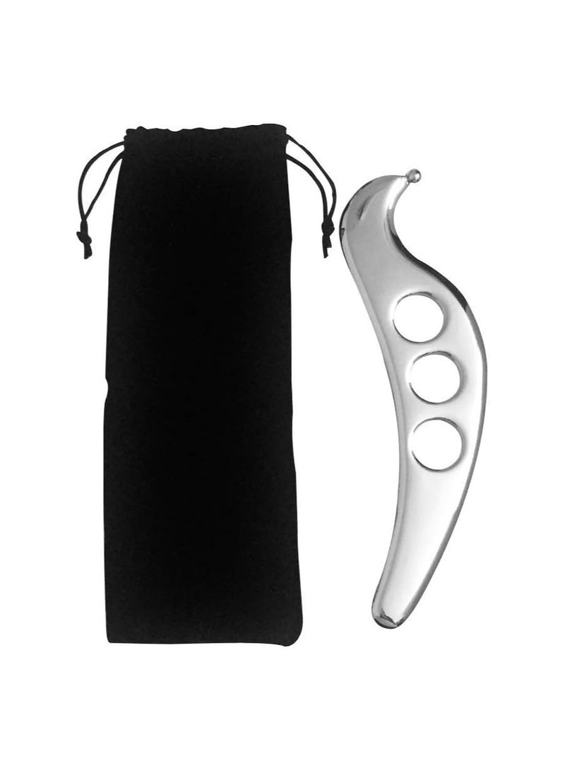 Gua Sha Massage Tools, 420 Stainless Steel Gua Sha Boards, Body Gua Sha Treatment Tools, Spa Board Tools for Reducing Neck, Shoulder, Back Muscle Pain, Anti-Allergic, Anti-Corrosion - Image 1