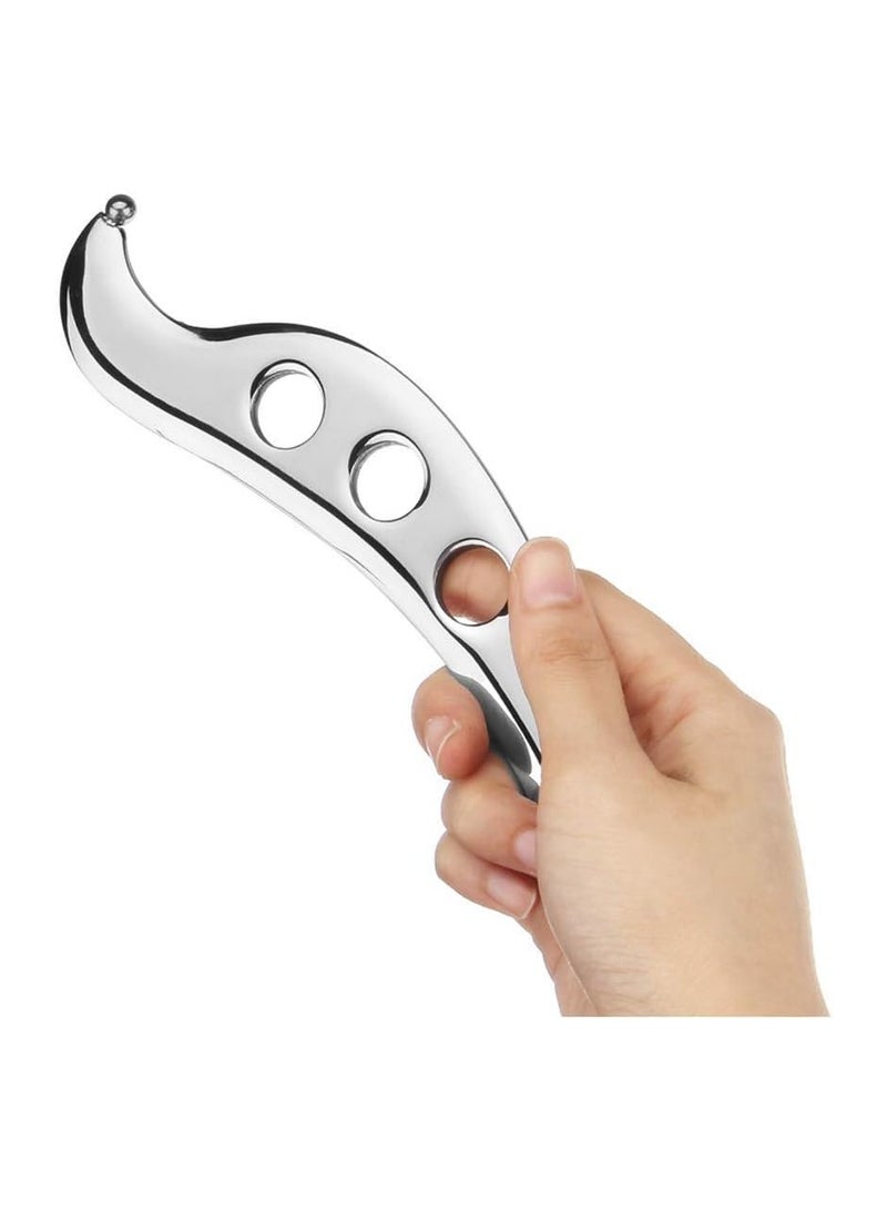 Gua Sha Massage Tools, 420 Stainless Steel Gua Sha Boards, Body Gua Sha Treatment Tools, Spa Board Tools for Reducing Neck, Shoulder, Back Muscle Pain, Anti-Allergic, Anti-Corrosion - Image 4