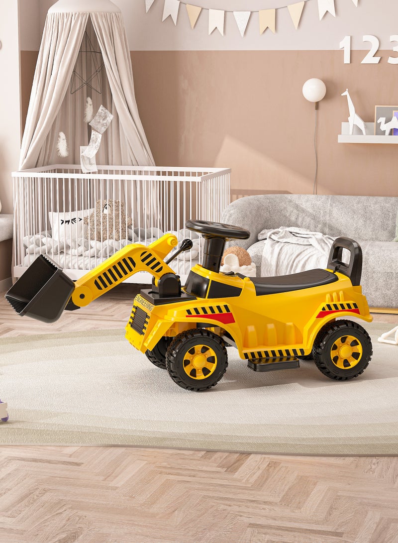 بوكولا سيارة ركوب اطفال كهربائية - جرافة أطفال (بلدوزر) 6 فولت - بدواسة تحكم ونصل دفع متحرك و3 سرعات - تعمل بالبطارية القابلة لإعادة الشحن - للأولاد والبنات من عمر 3 إلى 7 سنوات - للاستخدام الداخلي والخارجي واللعب في الرمل - Image 4