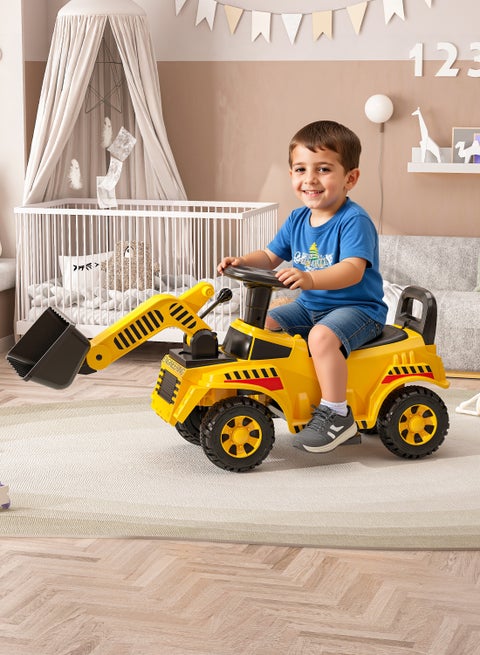 Bulldozer Ride On Toy for Kids, 6V Electric Construction Dozer with Foot Pedal Control & Movable Dozer Blade, 3 Speed Control, Rechargeable Ride On Car for Boys Girls Ages 3-7, Indoor Outdoor Sandbox Play