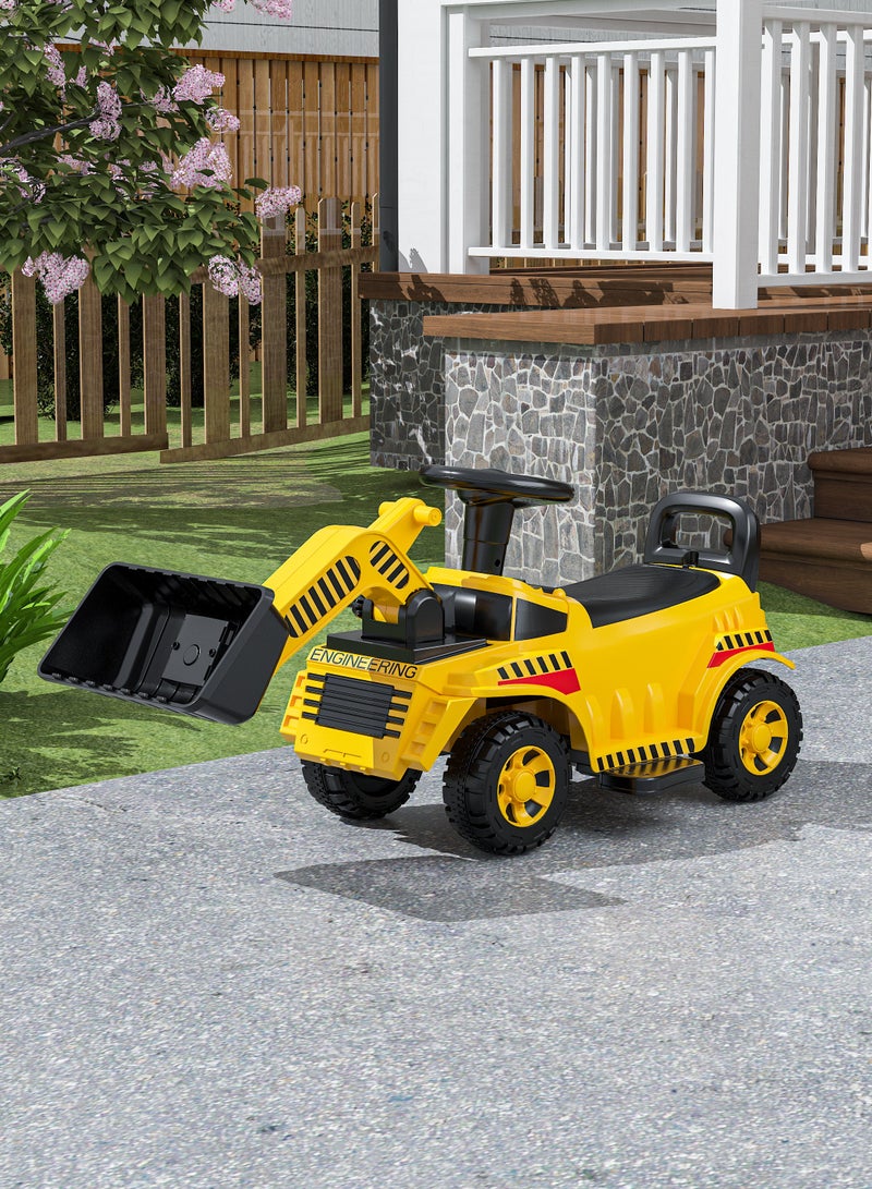 بوكولا سيارة ركوب اطفال كهربائية - جرافة أطفال (بلدوزر) 6 فولت - بدواسة تحكم ونصل دفع متحرك و3 سرعات - تعمل بالبطارية القابلة لإعادة الشحن - للأولاد والبنات من عمر 3 إلى 7 سنوات - للاستخدام الداخلي والخارجي واللعب في الرمل - Image 3