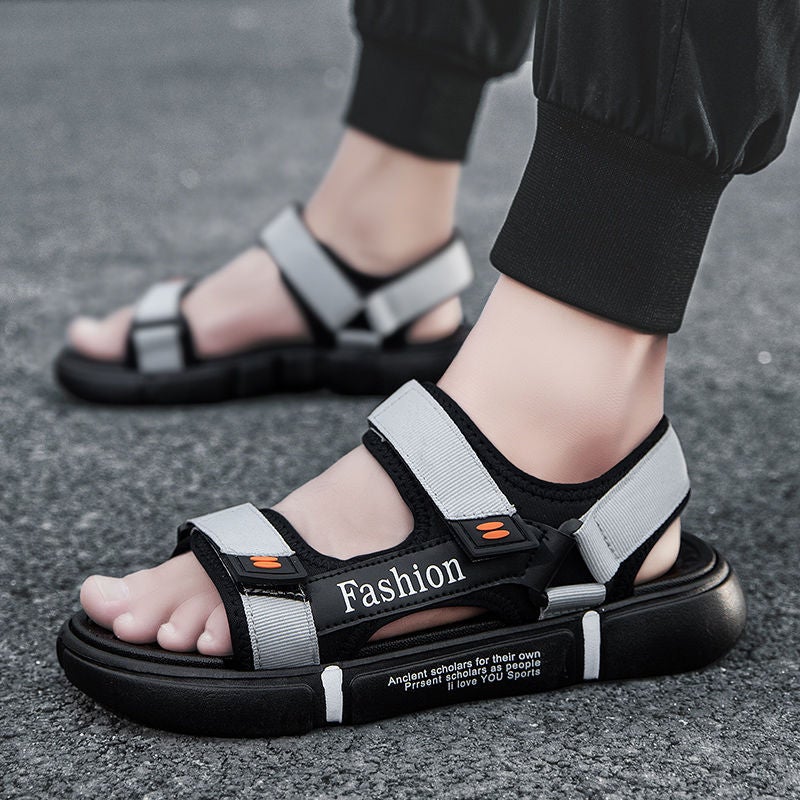 Exclusive For Fashion Casual Open Toe Breathable Beach Velcro Men'S Drag Cool Beach Shoes Factory - Image 4