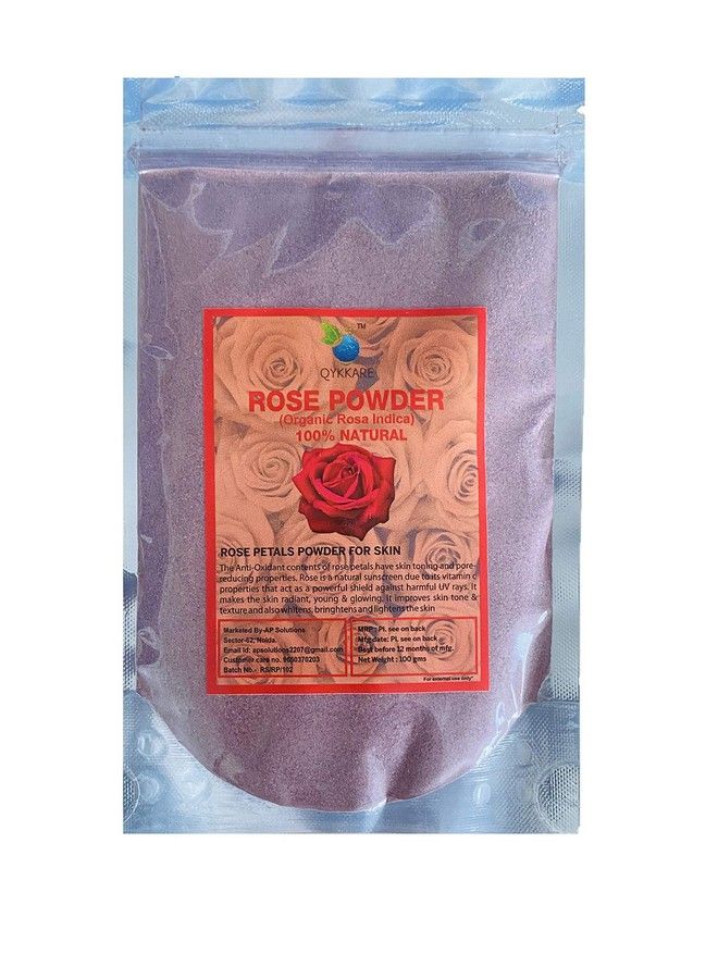QYKKARE Rose Powder And Multani Mitti Combo Pack (100Gmx2) - Image 3