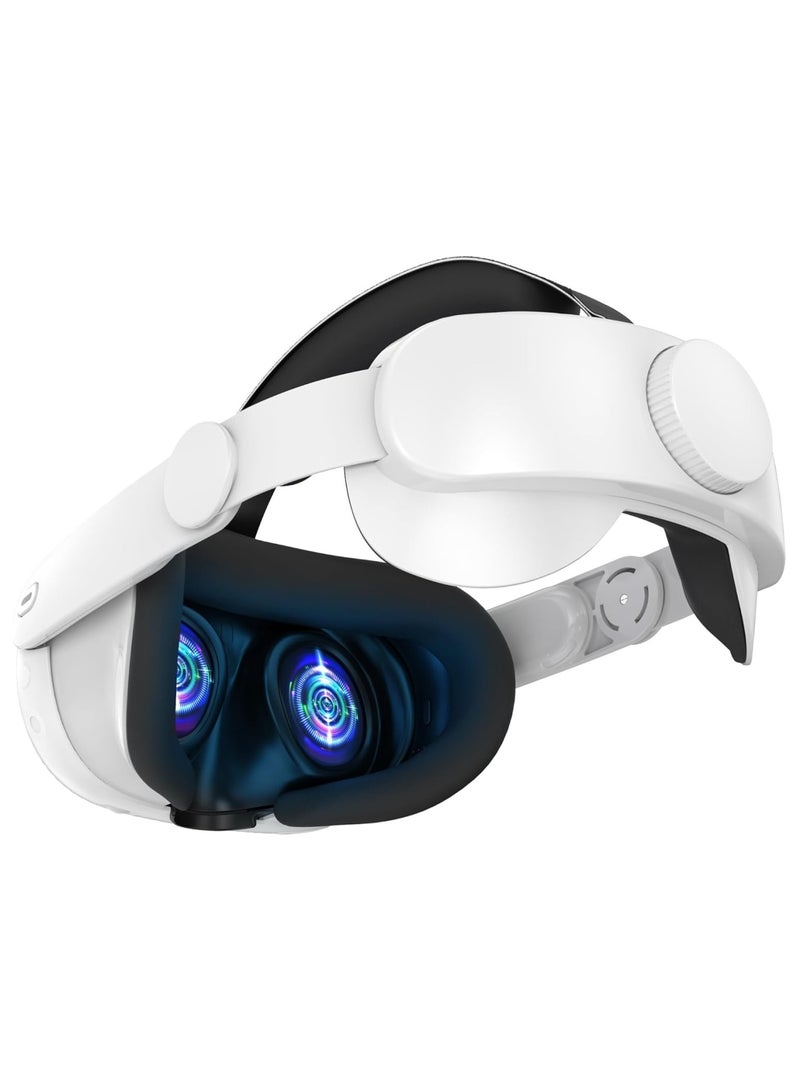 Zikra Adjustable Head Strap for Meta Quest 3, Super Soft and Skin Friendly PU Surface, Elite Strap Replacement, Enhanced Support and Lightweight Design VR Accessories for Meta Quest 3 - Image 1