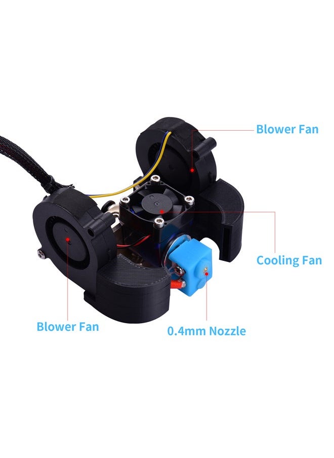 NIBEMINENT Extruder Hotend Kit For 3D Printer Black/Blue  - Image 4