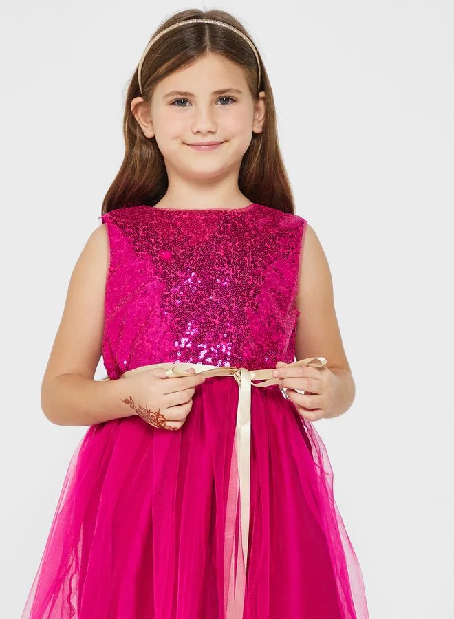 Pinata Sequin Embellished Partywear Dress