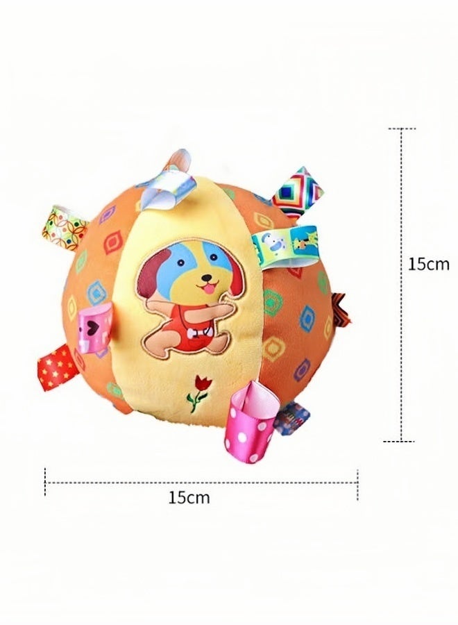 Vinnatsu Baby Rattle Ball Toy Montessori Grasping Ball with Rattle, Sensory Toys for Babies 0-12 Months, Soft Plush Cloth Teething Toy for Infants, Early Development Educational Baby Toy, Gift for Newborn 3 6 9 Month Old - Image 2