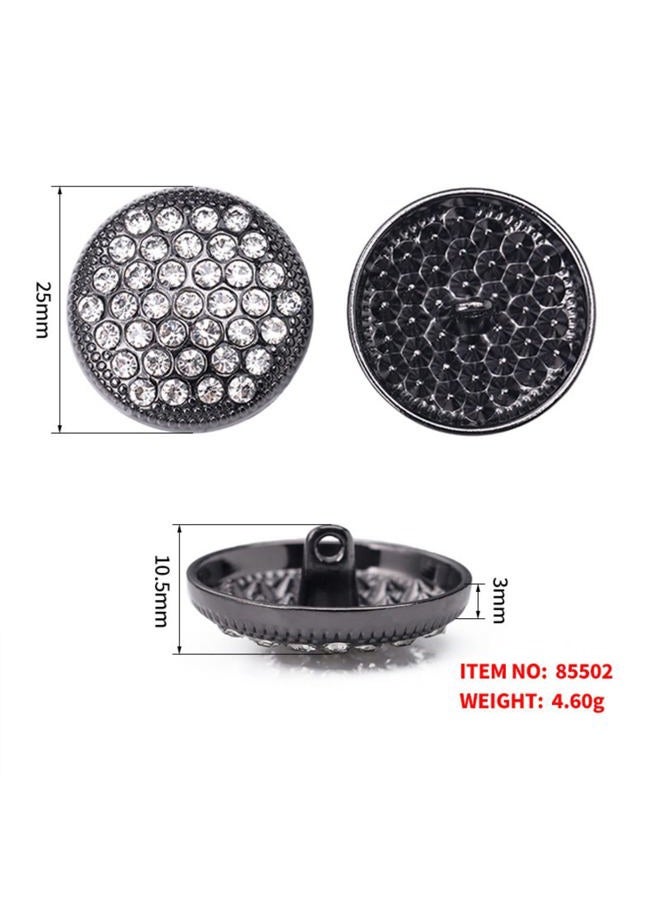 WDFCSIX 5pcs Round Metal Rhinestone Buttons - Luxury Fashion Decor for Clothing DIY Sewing Accessories - Image 4