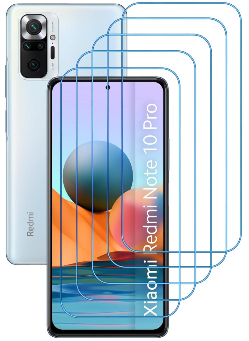 ACLIX 5 Pieces Antistatic ESD Dustproof Premium Quality High Definition Clear Tempered Glass Screen Protector Designed For Xiaomi Redmi Note 10 Pro - Image 1