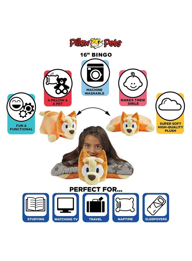 Pillow Pets وسادة حيوانات بينغو، لعبة محشوة من القماش الناعم - Image 4