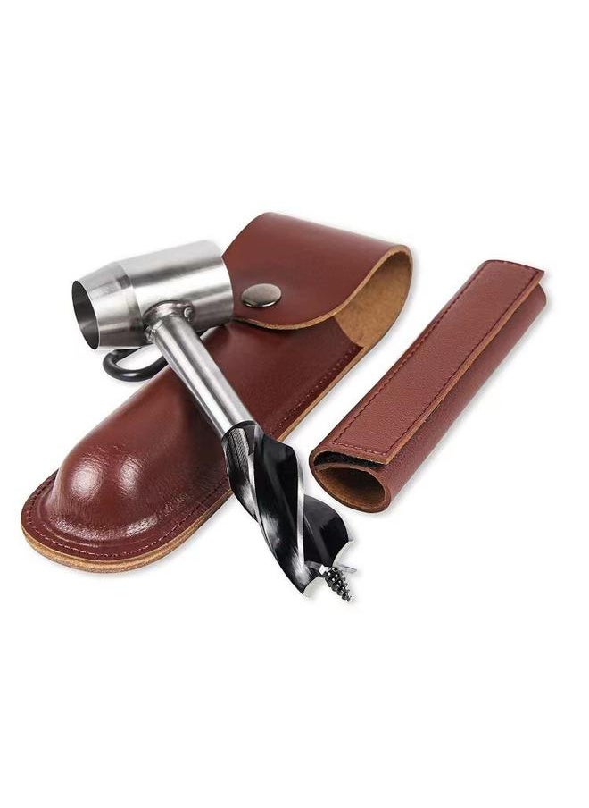 yongsheng - Survival Tool for Bushcraft Settlers, Manual Drill Wrench, Eye Auger Drill and Hand Hole Maker with Protective Case and Hook - Image 1