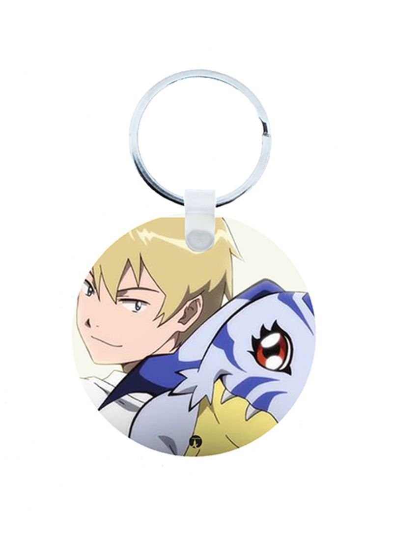 RKN The Digimon Anime Wooden Keychain